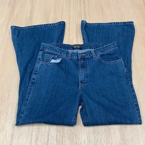 Run & fly flare jeans women 32 short blue